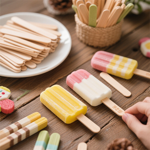 Palitos de helado de madera respetuosos con el medio ambiente Fabricante de China Palo de paletas 93/114/150mm Natural - Product Image 2