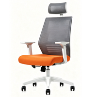 Chaise de bureau ergonomique moderne à dossier haut réglable et pivotante, avec support lombaire, en tissu durable, pour bureau, atelier et chambre