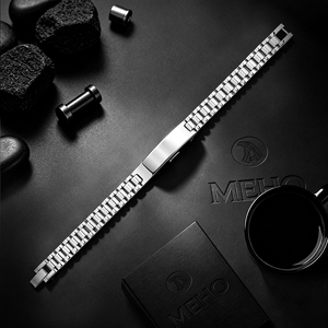 Bracelet de montre en acier inoxydable avec fermoir papillon, bracelet réglable à maillons pour montre connectée et accessoires de poignet - Product Image 1