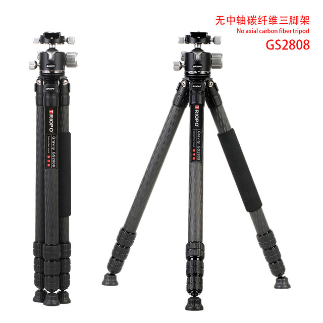 TRIOPO GS2808+X40 Carbon Fiber Tripod, Professional Camera Tripod for DSLR Outdoor Landscape Photography