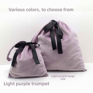 Sac de rangement à cordon en velours INS, organisateur portable pour bijoux, sous-vêtements, maquillage, idéal pour les voyages et le shopping en déplacement - Product Image 5
