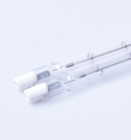 Lampe chauffante infrarouge transparente à quartz halogène de haute qualité 650W pour l'industrie alimentaire et chimique
