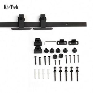 WEKIS Kit de Herrajes Modernos para Puertas Correderas de 120 kg/250 lb, Acero al Carbono Rústico, Tornillos de Latón, para Exteriores, Dormitorios, Cocinas, Alta Calidad - Product Image 2