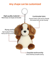 Porte-clés en peluche fait main certifié OEM avec logo, 12 cm, pour enfants, pendentif de sac, poupée en peluche personnalisée