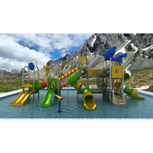 สนามเด็กเล่นพลาสติกเกมน้ำสไลด์สระว่ายน้ำสินค้าสวนสนุกสวนน้ำ - Product Image 4