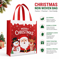 Sac fourre-tout personnalisé réutilisable en PP laminé non tissé, grand format, pour Noël, écologique, durable, imperméable, avec bandoulière, pour cadeaux et courses