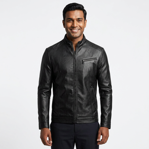 <b>Top</b> Trending Waterproof Men Fashion <b>Leather</b> Jacket Streetwear Winter Casual Usage Men Fashion <b>Leather</b> jacket for men - Product Image 1