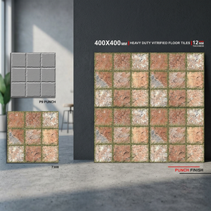 Carreaux de sol extérieurs antidérapants en porcelaine numérique robuste Green Design 40x40cm (400x400mm, 16x16 pouces) - Product Image 4