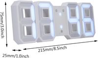 Jam Alarm Elektronik Digital LED 3D untuk Dekorasi Rumah, Meja Kerja, Meja, Dinding, untuk Gudang, Kantor, Ruang Tamu