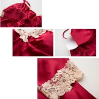 Pyjama sexy pour femme, ensemble 5 pièces, en dentelle, confortable, en soie glacée, vêtements de nuit pour la maison