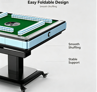 Table de Mahjong Automatique Pliable 36*2 en 1 avec Fonction Table à Manger, Gain de Place pour Salle de Jeu à Domicile, Vente en Gros