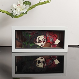 Lámpara de Escultura de Papel 3D de Anime Girl Zorro <span class=keywords><strong>Luffy</strong></span>, Caja de Luz LED Ultrafina, Manualidades de Cosplay, Envío desde Almacén de EE. UU. en 3 Días - Product Image 3