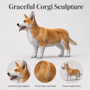 Escultura <span class=keywords><strong>de</strong></span> Perro Welsh Corgi Moderna <span class=keywords><strong>de</strong></span> Bronce Fundido a Tamaño Real, Estatua <span class=keywords><strong>de</strong></span> Animal Pintada Realista <span class=keywords><strong>para</strong></span> Jardín, Césped, Exterior, Fabricante <span class=keywords><strong>de</strong></span> Arte <span class=keywords><strong>para</strong></span> Mascotas - Product Image 2