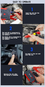 Démarreur de voiture et camion multifonction avec chargeur sans fil 20000mAh, booster de batterie d'urgence <span class=keywords><strong>12V</strong></span>, USB-C, courant de crête 800A, anti-étincelles - Product Image 6