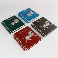 Bloc-notes en papier spirale avec motif animal zèbre A6/A4, 100 feuilles, cadeau