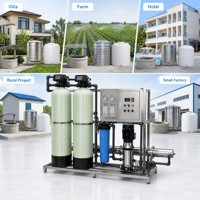 Système de traitement d'eau par osmose inverse monté sur châssis de 500 LPH pour la purification de l'eau de puits