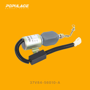Populace Stop Solenoid 37V84-56010-A 12V Diesel <b>Generator</b> Fuel Cut Off Valve - Product Image 1