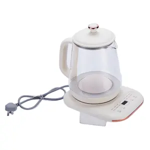 Set peralatan ketel dapur pembuat teh dan air mendidih kaca listrik 1,6l karton Digital OEM botol air kaca 2l 1000