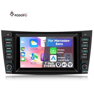 Podofo pour <span class=keywords><strong>Mercedes</strong></span>-Benz Classe E W211 Classe <span class=keywords><strong>CLS</strong></span> <span class=keywords><strong>W219</strong></span> Autoradio Android 7'' pour voiture 2+64 CarPlay/Android Auto sans fil GPS/WiFi - Product Image 1