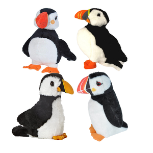 Juguetes de Peluche Personalizados, Set de Peluche de Puffin Blanco y Negro, Juguete de Peluche Realista de Ave Marina para Decoración de Habitaciones con Temática Oceánica y Fiestas - Product Image 1