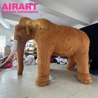 Jouets en peluche d'éléphant gonflable Mammoth pour la décoration de sculptures de parc : Peluche d'éléphant personnalisée
