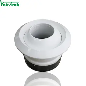 Hvac Air Conditioning Ceiling Fresh Air Diffuser Aluminum Adjustable Jet Nozzle Diffuser For Airport And Hall