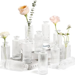 Fleurs hydroponiques de style moderne plante verte décoration de table de mariage de petite taille <span class=keywords><strong>vase</strong></span> en verre transparent simple - Product Image 1