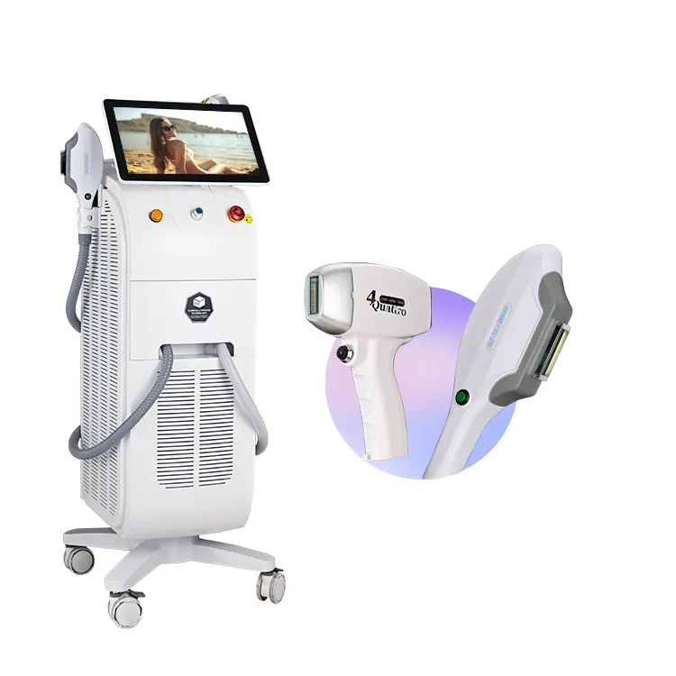 Painless Hot New Model Multi Function Dual Heads Ice Laser Diode Laser Hair Removal Machine Price Stationary No No Hair Removal