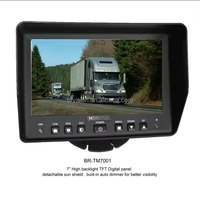 Moniteur de caméra étanche IP69K écran d'affichage d'image de recul système de caméra de véhicule de bus moniteur de camion pour usage intensif