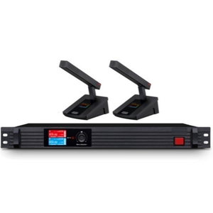 Système de microphone dynamique à col de cygne sans fil à 8 canaux Micro antibruit en métal pour les réunions de conférence et les tables - Product Image 1