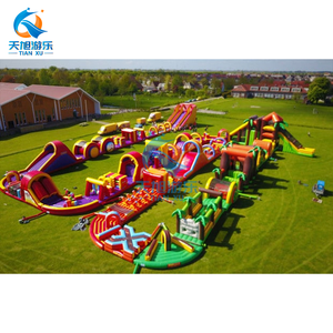 Grand jeu compétitif <span class=keywords><strong>de</strong></span> course d'obstacles gonflable commercial en PVC 5K pour adultes; <span class=keywords><strong>Château</strong></span> gonflable pour parc d'attractions - Product Image 6