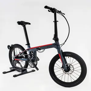 EWIG चीन थोक हल्के वजन कार्बन फाइबर तह बाइक 9 गति 20 इंच Foldable साइकिल मिनी शहर बाइक कार्बन फाइबर