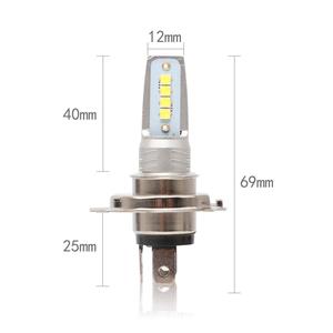 Feux antibrouillard LED GZ H4 H7 H8 H11 3535-8led en aluminium pour voiture et moto - Product Image 2