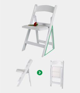 Commercio all'ingrosso della fabbrica del <span class=keywords><strong>giardino</strong></span> di nozze all'aperto della festa impilabile plastica imbottita evento bianco resina pieghevole sedia - Product Image 2