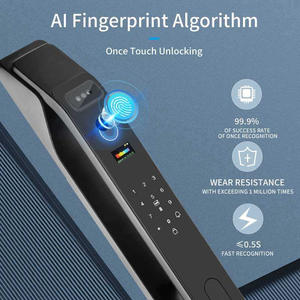 Serrure de porte intelligente de luxe <span class=keywords><strong>pour</strong></span> la maison avec caméra, reconnaissance faciale 3D, biométrie, empreinte digitale, <span class=keywords><strong>interphone</strong></span> Wi-Fi et compatible Tuya TTLock - Product Image 4