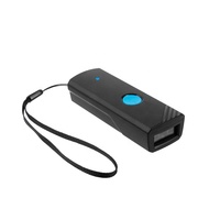 Pemindai Kode Batang QR Bluetooth Mini Saku 1D 2D Nirkabel Portabel untuk Gudang