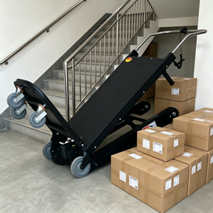Carretilla Eléctrica para Subir Escaleras, Carretilla Manual Eléctrica para Trabajo Pesado, Plegable, con 4 <span class=keywords><strong>Ruedas</strong></span> y Batería - Product Image 1