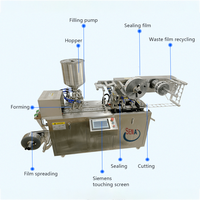 Machine d'emballage sous blister de petite taille entièrement automatique DPP-80 pour le miel, le beurre, le ketchup, le beurre de cacahuète, les sauces au chocolat