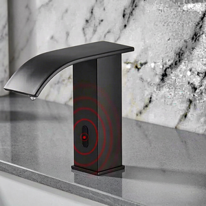 Grifo Monomando Termostático Moderno de Acero Inoxidable con Sensor Infrarrojo, Acabado Pulido, Tipo Cascada, para Lavabo de Baño - Product Image 1