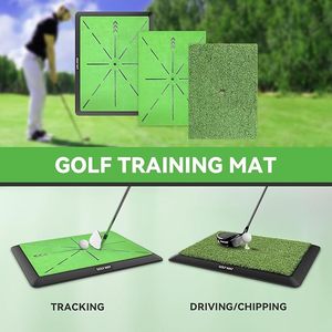 CZFIT Customizable Replaceable Velvet <b>Golf</b> Hitting Mat with Hidden Handle for Home Training-Versatile <b>Golf</b> Swing Mat - Product Image 5