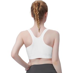 Soutien-gorge de sport pour femme à fermeture éclair sur le devant, dos nageur, col rond, sans armatures, pour yoga et fitness, taille moyenne, blanc et noir - Product Image 5