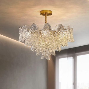 Modern Crystal Glass Chandelier <b>Led</b> <b>Light</b> <b>Round</b> Multi Head Home <b>Ceiling</b> Lamp - Product Image 3