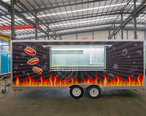 รถพ่วงลายจุดอาหารข้างถนนอาหารสแน็คบาร์รถพ่วงเคลื่อนที่ - Product Image 3