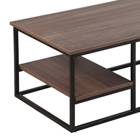Kerui — Table basse en fer et en résine d'agate de chêne, Center marocain, avec support Tv, échantillon gratuit