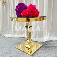 Présentoir rond de fleur de table de gâteau d'événement d'acier inoxydable d'or de décoration de mariage pour des événements de décoration