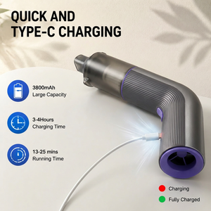 Aspirateur de voiture portable mini X001-BLDC 2S Basic avec moteur sans balais 80000 tr/min et kit de detailing – En stock et disponible à la vente - Product Image 3