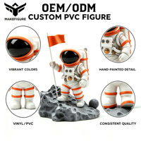 Figurine en vinyle personnalisée de garçon astronaute mignon, jouet de collection de marque OEM, dessin animé pour les enfants de 8 ans et plus