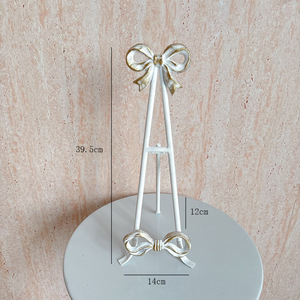 Metal Bookends Iron <b>Rustic</b> Bow Design 12x14x39.5cm For Adults Reading <b>Shelf</b> Decor - Product Image 3