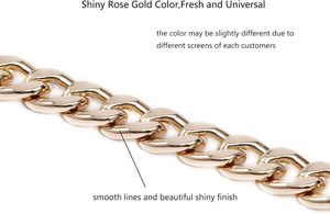Xiazw Medium Size Fabulous Metal Shoulder Crossbody Purse <b>Strap</b> <b>Replacement</b> <b>Bag</b> Chain Accessories Gold - Product Image 3