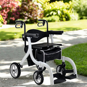 RAfu RF5406A Rollator pour adulte Siège de marcheur 4 roues léger certifié CE Capacité de 110kg Frein à traction linéaire - Product Image 5